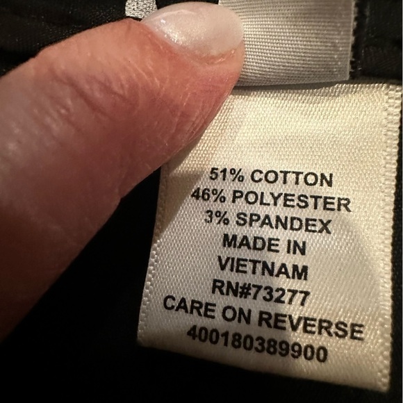 Elle Brand Skinny Ankle Black White Polka Dot Career Pants Trousers Size 8 - Picture 7 of 9